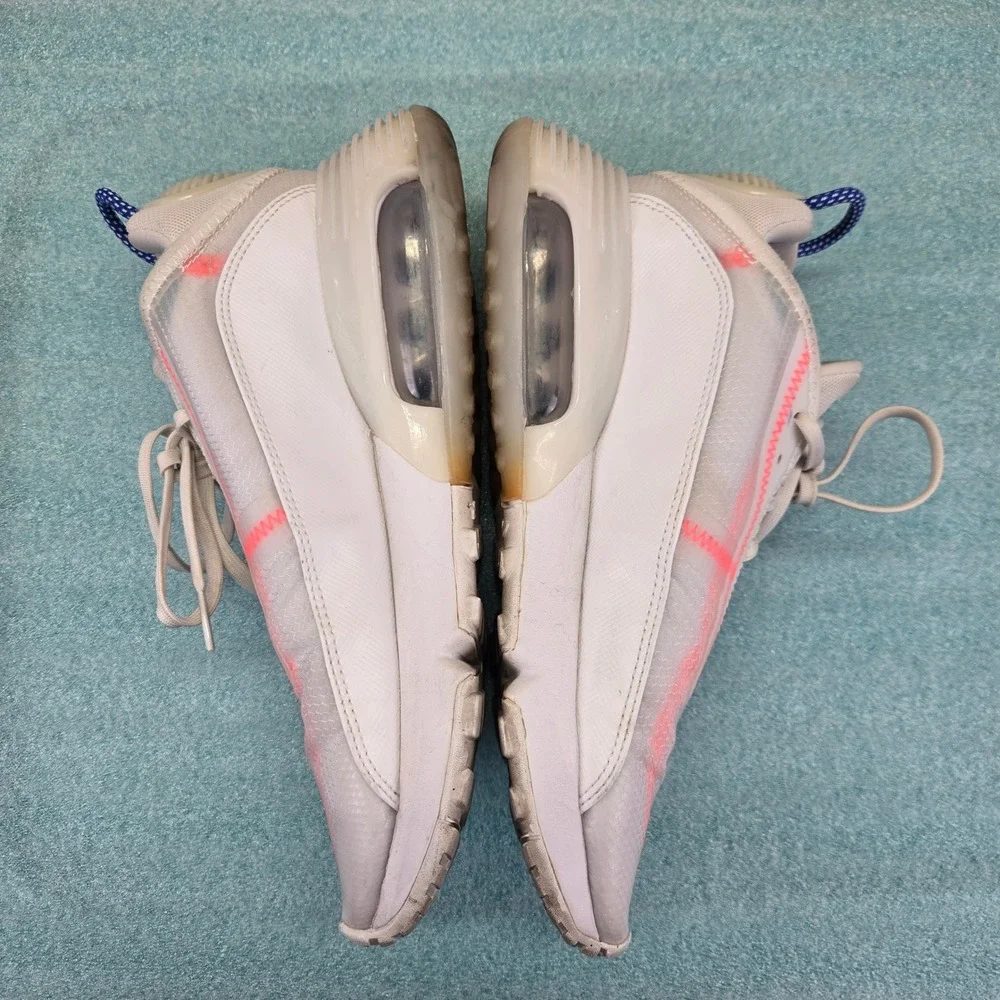Nike Air Max‎ 2090 Womens 8 White Flash Crimson Racer Blue Sneaker Athletic Run
